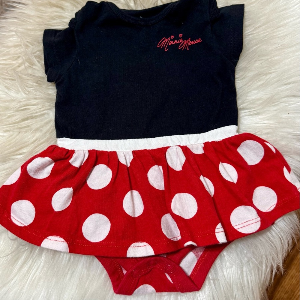 Minnie Mouse Disney Polka Dot Baby Onesie